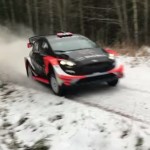 La Ford Fiesta WRC lors des essais
