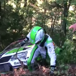 Lappi et la Fabia R5 dans le trou