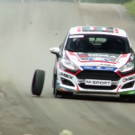 Une Fiesta R2 perd une roue en Finlande 2015