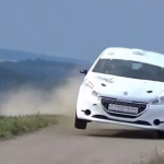 208 R2 à la limite au rallye de la Plaine 2015