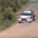 DS3 WRC dans une grosse corde