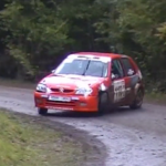 Citroën Saxo en glisse avant le crash