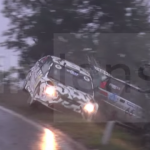 La Ford Focus WRC pendant le choc avec la Lancia Delta