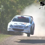 Cyrille Feraud les 4 roues en l'air avec la Xsara WRC