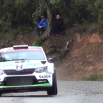 Skoda Fabia R5 dans une corde
