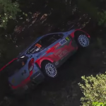 La Hyundai I20 WRC de Kevin Abbring après sa sortie