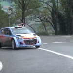 Hyundai I20 WRC en glisse sur l'asphalte