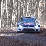 La Volkswagen Polo R WRC dans les feuilles