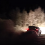 La Hyundai I20 WRC de nuit en glisse