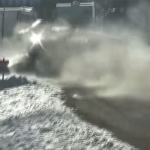 La Ford Fiesta WRC pendant le choc
