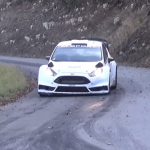 La Ford Fiesta WRC lors des essais