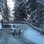 La Skoda Fabia R5 en glisse sur la neige