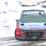 La Hyundai I20 WRC en glisse sur la neige