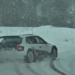 Skoda Fabia R5 sur la neige