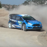 La Ford Fiesta WRC en glisse sur la terre