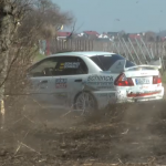 La Mitsubishi Lancer juste après le choc