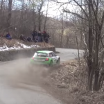 La Skoda Fabia R5 dans une corde