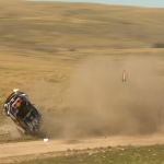 La Volkswagen Polo R WRC pendant les tonneaux