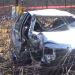 La Peugeot 106 après les tonneaux