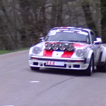 Porsche du vainqueur du rallye