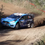 Une Ford Fiesta WRC à la limite