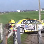La Mitsubishi Lancer lors du crash