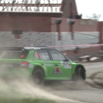 Skoda Fabia R5 en glisse avant le crash