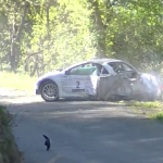La Peugeot 206 CC après le gros crash