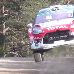 Gros saut pour une Citroën DS3 WRC