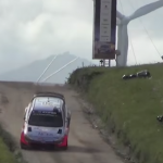 Hyundai I20 WRC à la réception de la bosse de Fafe