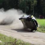 La Ford Fiesta WRC pendant le crash