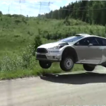 La Ford Fiesta WRC de Camilli pendant les essais