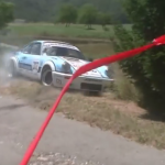La Porsche 911 pendant le crash