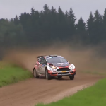 La Ford Fiesta R5 de Lukyanuk pendant les qualifications
