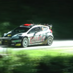 Ford Fiesta WRC lors d'un freinage