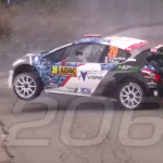 La Peugeot 208 T16 pendant le choc