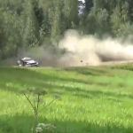 La Ford Fiesta WRC pendant le crash