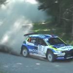 Julien Maurin avec sa Skoda Fabia R5