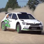 Une Skoda Fabia R5 lors des essais