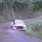 Une Citroën DS3 WRC lors du shakedown