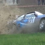 L'Opel Ascona pendant le crash