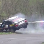 Une BMW en plein crash