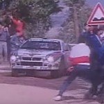 Une Lancia 037 à deux doigts du public