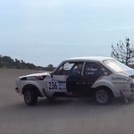Une Ford Escort dans le col du Canadel