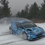 La Ford Fiesta WRC en glisse sur la neige