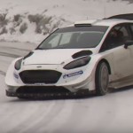 La Ford Fiesta WRC pendant les essais