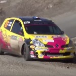 Thbault Poizot en glisse pendant le rallye