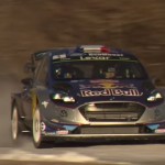 Sébastien Ogier au shakedown avec la Fiesta WRC