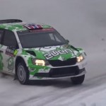 Une Skoda Fabia R5 à la limite